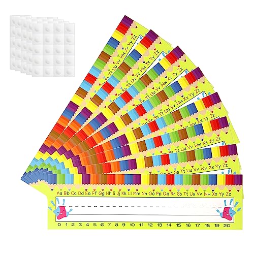 36st Schule Namensschilder, Selbstklebend Namensschilder Etiketten Namensschilder Schule Zahlenalphabet Klassen Namensschilder für Schuldekorationen im Klassenzimmer von LUTER