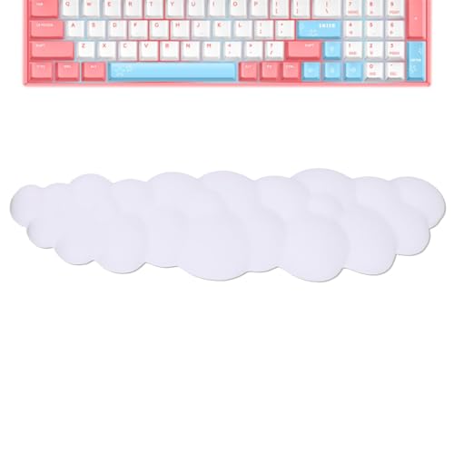 Cloud Tastatur Handgelenkauflage, Keyboard Handballenauflage Praktische Weiche Cloud Handgelenkauflage für Einfaches Tippen Geeignet für Computer Laptops (Weiß) von LUTER