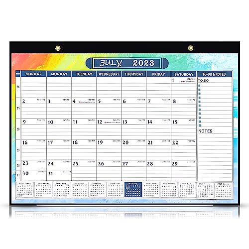 Wandkalender, Tischkalender/Wandkalender Juli 2023 bis Dezember 2024 Kalender Monatsplaner mit großen linierten Blöcken Schreibtischkalender für Zuhause, Zimmer, Bürobedarf von LUTER