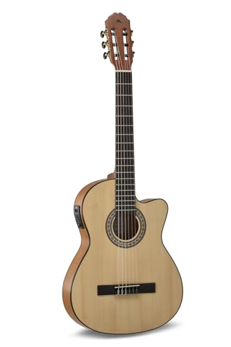 LUTHIER MANUEL RODRÍGUEZ E -Akustikgitarre Caballero Principio - Flamenco Cut - Decke massive Fichte - Boden/Zarge Agathis - ETC-4 Preamp - CA-PM FE von Manuel Rodriguez