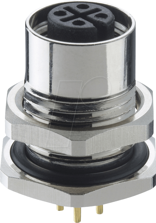 LUT 1221 T9CP04 - Einbausteckverbinder, M12, 4 pol, Kupplung von LUTRONIC