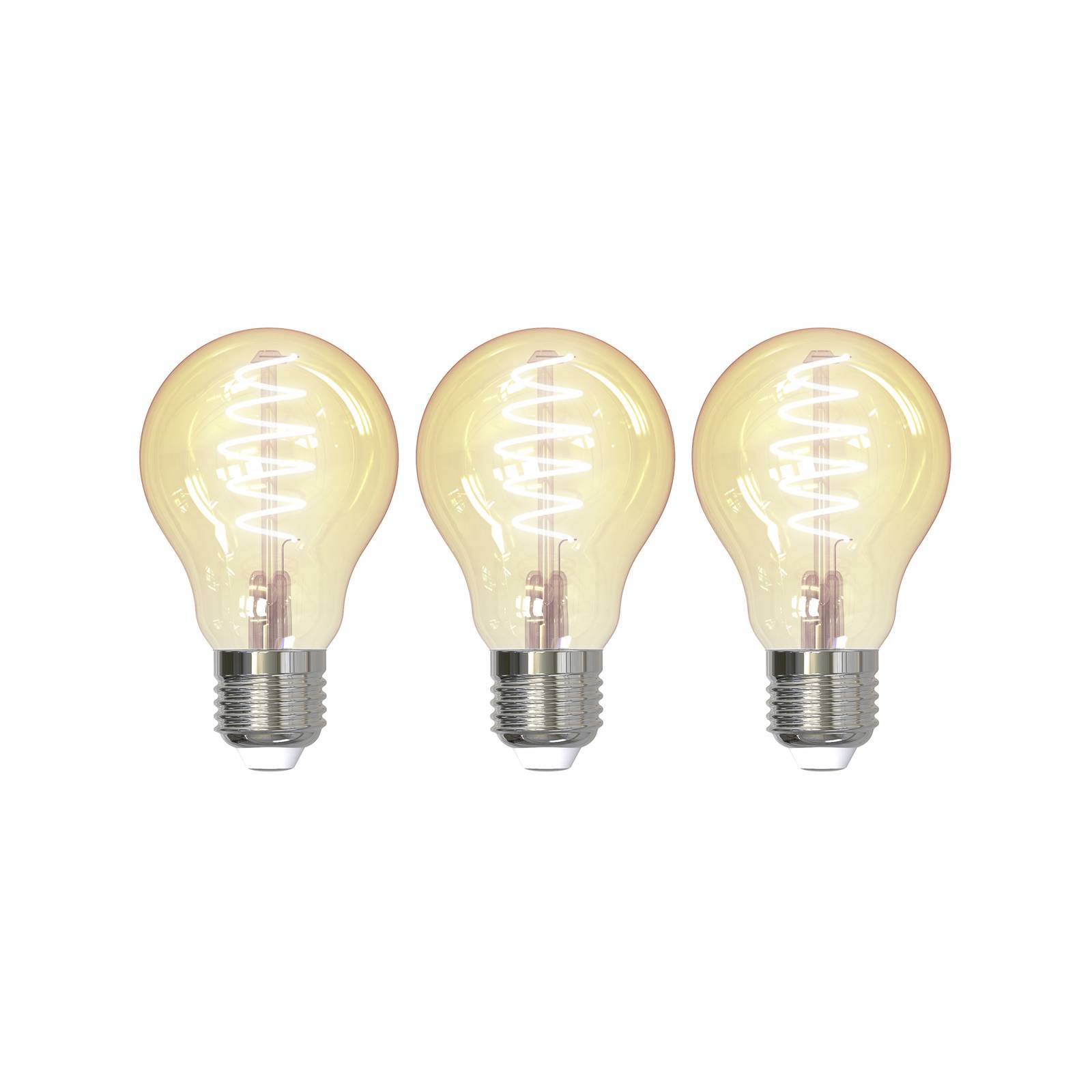 LUUMR Smart LED-Leuchtmittel 3er-Set E27 A60 4,9W amber Tuya von LUUMR