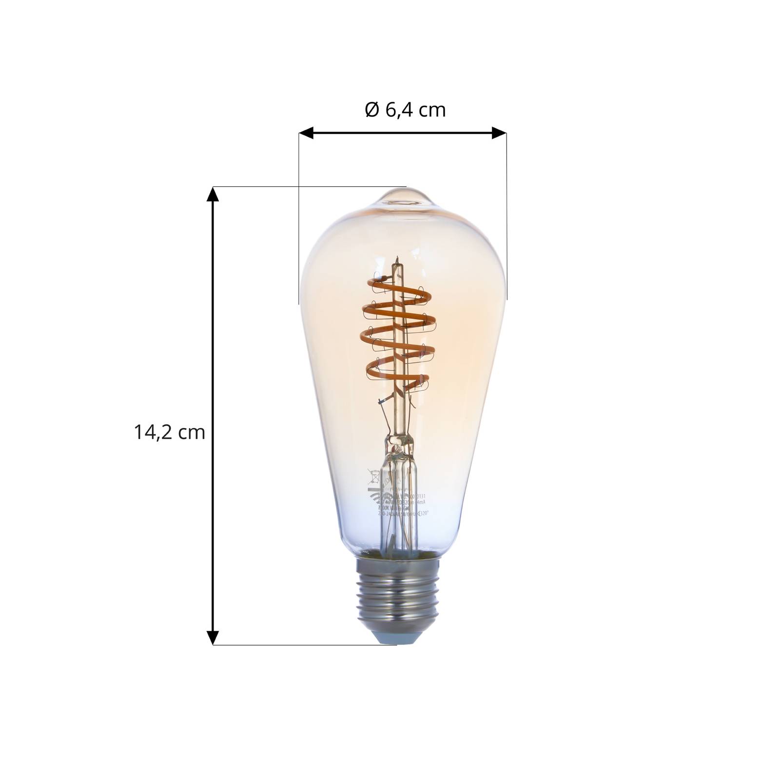 LUUMR Smart LED-Leuchtmittel E27 ST64 amber 4,9W Tuya WLAN von LUUMR