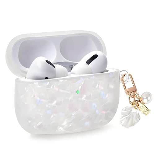 LUVI Kompatibel mit AirPods 4, niedliche Hülle mit Muschelperle, Schlüsselanhänger, glitzernd, glänzendes Marmor-Design, kabelloses Laden, luxuriöse Schutzhülle für Mädchen und Frauen LUVI Kompatibel mit AirPods 4, niedliche Hülle mit Muschelperle, Schlüsselanhänger, glitzernd, glänzendes Marmor-Design, kabelloses Laden, luxuriöse Schutzhülle für Mädchen und Frauen von LUVI