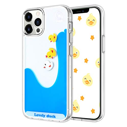 LUVI Kompatibel mit iPhone 12 Pro Hülle Flüssigkeitsbewegung Treibsand Funny Cute Cartoon Lovely Duck Fllowing Floating Waterfall Protective Cover Soft Silikon Rubber Protection Cover Case 6.1" LUVI Kompatibel mit iPhone 12 Pro Hülle Flüssigkeitsbewegung Treibsand Funny Cute Cartoon Lovely Duck Fllowing Floating Waterfall Protective Cover Soft Silikon Rubber Protection Cover Case 6.1" von LUVI