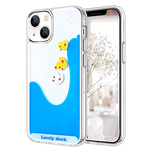 LUVI Kompatibel mit iPhone 15 Plus Liquid Case Cute Funny Cartoon Moving Water Duck Treibsand Fließend Schwimmender Wasserfall Schutzhülle Weiche Silikon Gummi Hülle Blau LUVI Kompatibel mit iPhone 15 Plus Liquid Case Cute Funny Cartoon Moving Water Duck Treibsand Fließend Schwimmender Wasserfall Schutzhülle Weiche Silikon Gummi Hülle Blau von LUVI