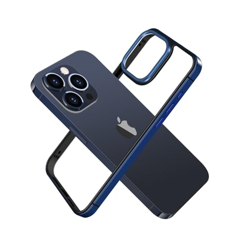 LUVI Kompatibel mit iPhone 15 Pro Max Bumper Case Rahmen Metall Kameraschutz Rahmen Dünn Weich Wärmeableitung Mode Schutz Stoßfest Abdeckung für Frauen Man-Titanium Blau LUVI Kompatibel mit iPhone 15 Pro Max Bumper Case Rahmen Metall Kameraschutz Rahmen Dünn Weich Wärmeableitung Mode Schutz Stoßfest Abdeckung für Frauen Man-Titanium Blau von LUVI