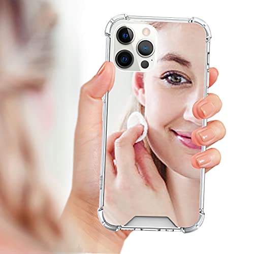 LUVI Kompatibel mit iPhone 15 Pro Spiegel Hülle Niedlich für Frauen Mädchen Silikon Bumper Slim Ultra Dünn Hülle Eckenschutz Case Stoßfestes Design Mode Luxus Handyhülle Silber LUVI Kompatibel mit iPhone 15 Pro Spiegel Hülle Niedlich für Frauen Mädchen Silikon Bumper Slim Ultra Dünn Hülle Eckenschutz Case Stoßfestes Design Mode Luxus Handyhülle Silber von LUVI