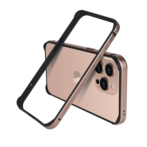 LUVI Kompatibel mit iPhone 16 Pro Bumper Case Rahmen Rand Silikon Schutzhülle Ultra Dünn Slim Leicht Luxus Schutz Stoßfest Cover für Frauen Mädchen Mann-Titanium Glod LUVI Kompatibel mit iPhone 16 Pro Bumper Case Rahmen Rand Silikon Schutzhülle Ultra Dünn Slim Leicht Luxus Schutz Stoßfest Cover für Frauen Mädchen Mann-Titanium Glod von LUVI