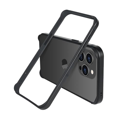 LUVI Kompatibel mit iPhone 16 Pro Max Bumper Case Rahmen Rand Silikon Schutzhülle Ultra Dünn Slim Leicht Luxus Schutz Stoßfest Cover für Frauen Mädchen Man-Titanium Schwarz LUVI Kompatibel mit iPhone 16 Pro Max Bumper Case Rahmen Rand Silikon Schutzhülle Ultra Dünn Slim Leicht Luxus Schutz Stoßfest Cover für Frauen Mädchen Man-Titanium Schwarz von LUVI