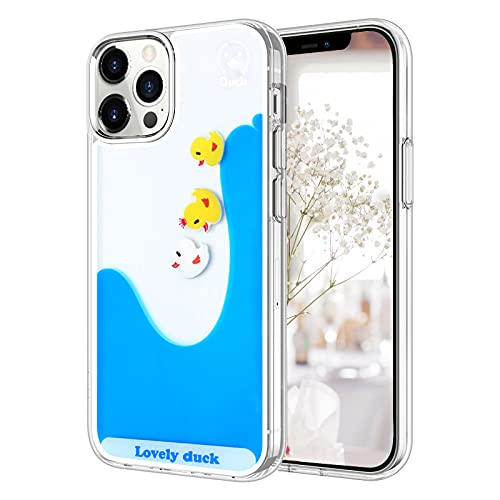 LUVI Kompatibel mit iPhone 16 Pro Max Liquid Case Cute Funny Cartoon Bewegliche Wasserente Treibsand Fließend Schwimmend Wasserfall Schutzhülle Weiche Silikon Gummi Hülle Blau LUVI Kompatibel mit iPhone 16 Pro Max Liquid Case Cute Funny Cartoon Bewegliche Wasserente Treibsand Fließend Schwimmend Wasserfall Schutzhülle Weiche Silikon Gummi Hülle Blau von LUVI