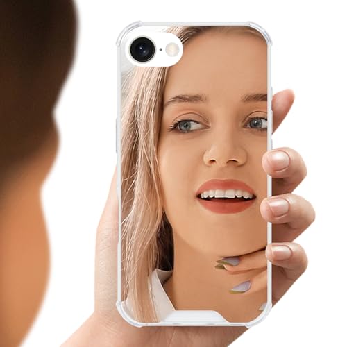 LUVI Kompatibel mit iPhone 16E Spiegel Hülle Cute für Frauen Mädchen Silikon Bumper Slim Ultra Dünn Eckenschutz Case Stoßfest Design Mode Luxus Cover Silber LUVI Kompatibel mit iPhone 16E Spiegel Hülle Cute für Frauen Mädchen Silikon Bumper Slim Ultra Dünn Eckenschutz Case Stoßfest Design Mode Luxus Cover Silber von LUVI