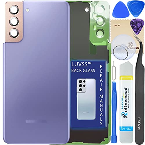 Akkudeckel für Samsung Galaxy S21+ Plus Rückseite Glas Deckel Original Backcover Ersatz Reparatur Set SM-G996B -Violet von LUVSS