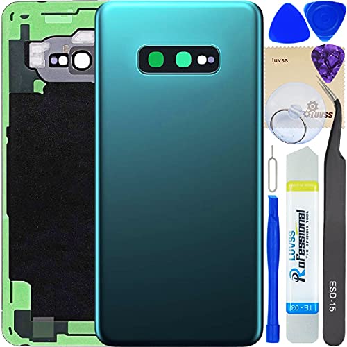LUVSS Akkudeckel Kompatibel für Samsung Galaxy S10e Rückseite Glas Deckel Original Backcover Ersatz Reparatur Set SM-G970F/DS (Grün) LUVSS Akkudeckel Kompatibel für Samsung Galaxy S10e Rückseite Glas Deckel Original Backcover Ersatz Reparatur Set SM-G970F/DS (Grün) von LUVSS