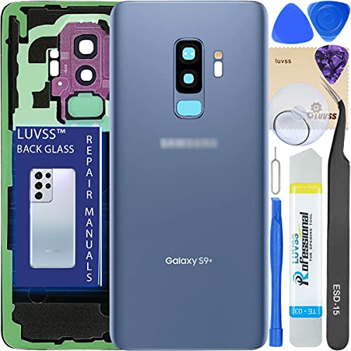 LUVSS Akkudeckel für Samsung Galaxy S9+ Plus SM-G965F Rückseite Glas Deckel Original Backcover Ersatz Reparatur Set -Blau LUVSS Akkudeckel für Samsung Galaxy S9+ Plus SM-G965F Rückseite Glas Deckel Original Backcover Ersatz Reparatur Set -Blau von LUVSS