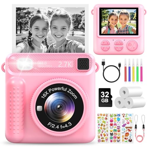LUVTOY Sofortbildkamera Kinder, 1080P 2,4 Zoll Bildschirm KinderKamera mit 32G Karte & Druckpapier, Kinderspielzeug Geburtstag Weihnachten Geschenke für Jungen Mädchen 3-12 Jahren LUVTOY Sofortbildkamera Kinder, 1080P 2,4 Zoll Bildschirm KinderKamera mit 32G Karte & Druckpapier, Kinderspielzeug Geburtstag Weihnachten Geschenke für Jungen Mädchen 3-12 Jahren von LUVTOY