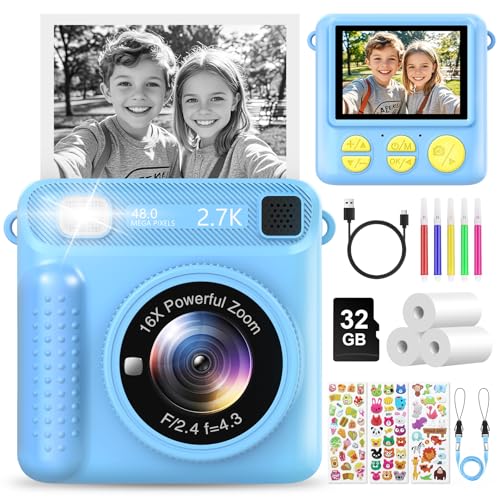 LUVTOY Sofortbildkamera Kinder, 1080P 2,4 Zoll Bildschirm KinderKamera mit 32G Karte & Druckpapier, Kinderspielzeug Geburtstag Weihnachten Geschenke für Jungen Mädchen 3-12 Jahren LUVTOY Sofortbildkamera Kinder, 1080P 2,4 Zoll Bildschirm KinderKamera mit 32G Karte & Druckpapier, Kinderspielzeug Geburtstag Weihnachten Geschenke für Jungen Mädchen 3-12 Jahren von LUVTOY