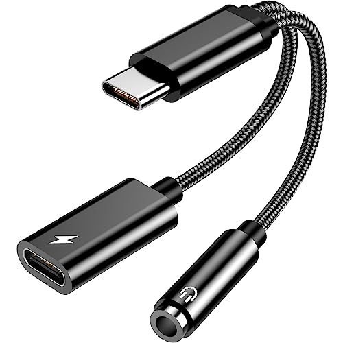 LUVZOOR USB C Kopfhörer Adapter und Laden, 2 in 1 Typ C auf 3.5mm Kopfhörer Adapter USB C Auf Klinke PD3.0 60W Schnellladung für Samsung, Google, Huawei, Xiaomi, Pad von LUVZOOR