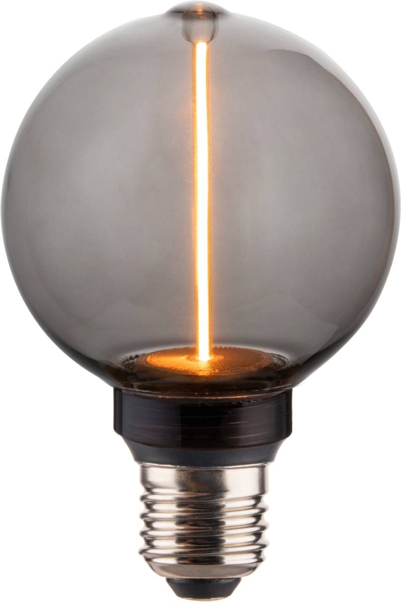 LUXULA LED-Filament-Lampe, Line Smoke Globe, E27, 2W, 40lm, 1800K von LUXULA
