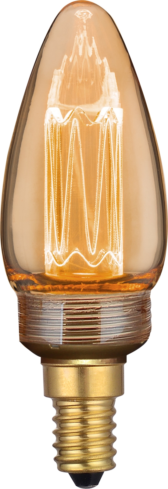 LUXULA LED-Filament-Lampe,, Vintage Kerze, E14, 2,3W, 65lm, 1800K LUXULA LED-Filament-Lampe,, Vintage Kerze, E14, 2,3W, 65lm, 1800K von LUXULA