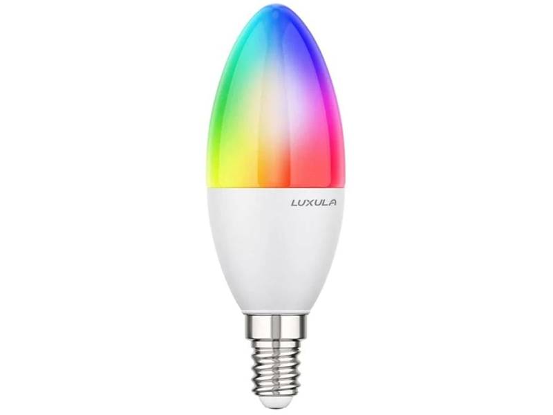 LUXULA LED-Lampe, Kerzenform, SMART, E14, EEK: F, 5W, 464lm, RGBTW von LUXULA