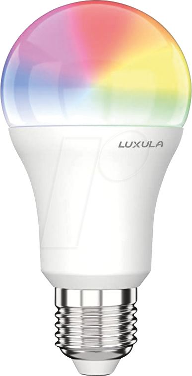 LUXULA LX100300 - LED RGB+CCT Lampe, E27, 9W, 906lm, SMART, Tuya App steuerbar von LUXULA