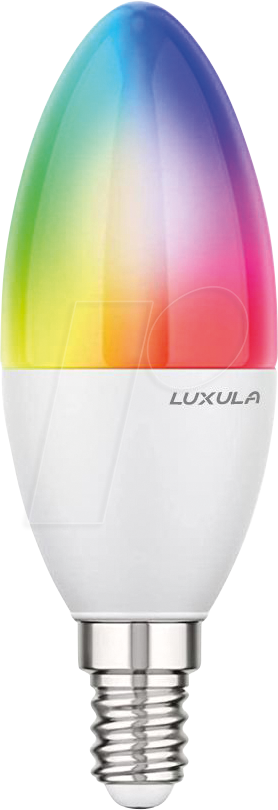 LUXULA LX100330 - LED RGB+CCT Lampe, E14, 5W, 464lm, SMART Kerze von LUXULA