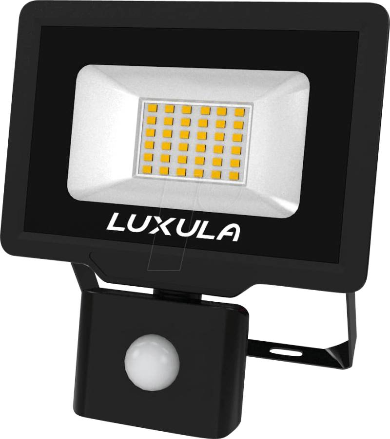LUXULA LX400122 - LED-Flutlicht, 30 W, 3000 K, 3000 lm, IP65, Bewegungsmelder von LUXULA