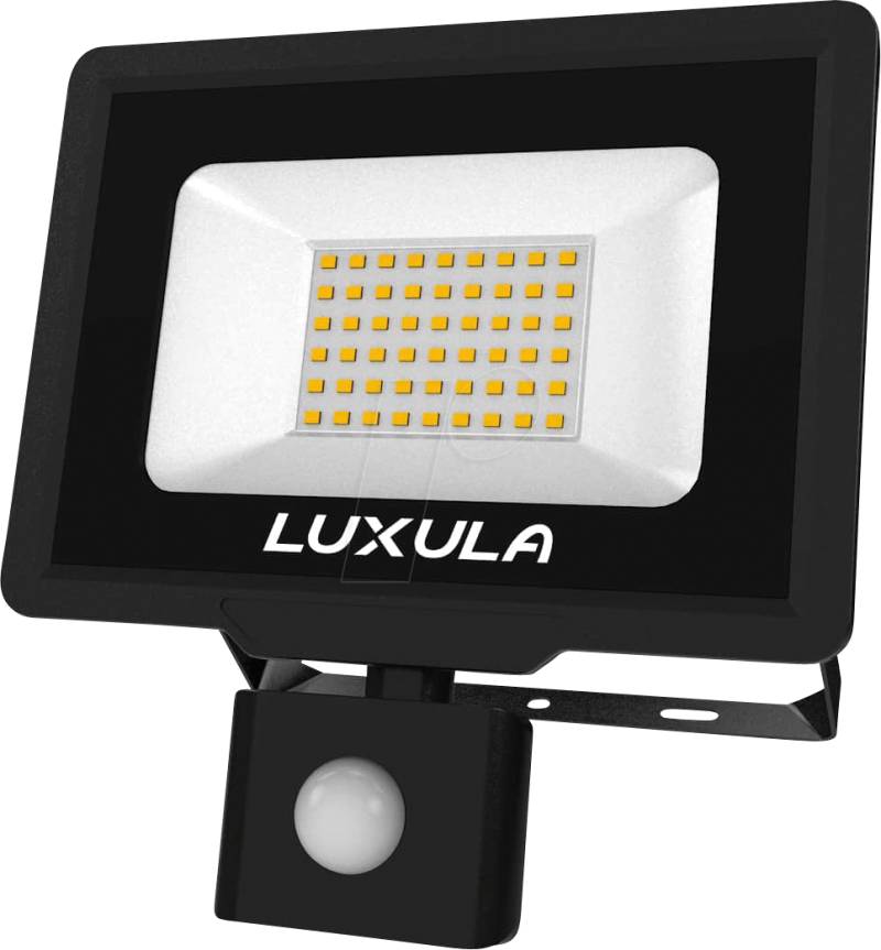 LUXULA LX400123 - LED-Flutlicht, 50 W, 3000 K, 5000 lm, IP65, Bewegungsmelder von LUXULA