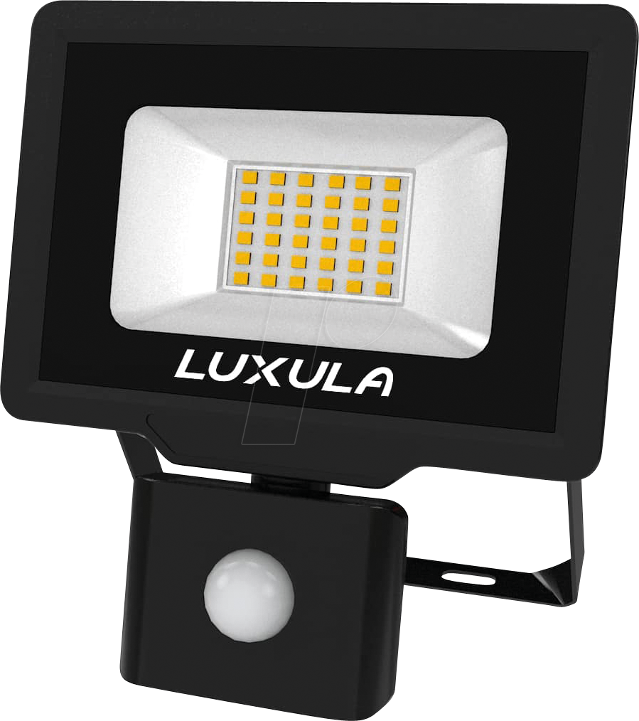 LUXULA LX400126 - LED-Flutlicht, 30 W, 4000 K, 3000 lm, IP65, Bewegungsmelder von LUXULA