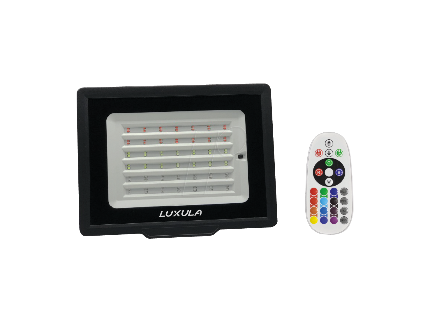 LUXULA LX400184 - RGB-Fluter, 100 W, IP65, RGBW, Fernbedienung von LUXULA