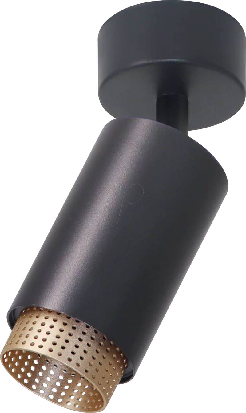 LX-300229 - Schwenkbarer LED Aufbauspot GU10, schwarz/gold, IP20, ALU von LUXULA