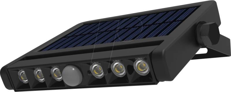 LX-LXSO700100 - Solar-Wandleuchte, PIR-Sensor, 5 W, 500 lm, 6500K, IP54, schwenk von LUXULA