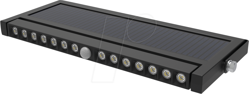 LX-LXSO700101 - Solar-Wandleuchte, PIR-Sensor, 10 W, 1000 lm, 6500K, IP54, schwe von LUXULA