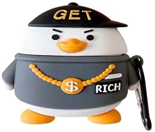 LVANLLF Coole Silikon Hiphop Ente Cartoon Tiere Einzigartige Stilvolle Kopfhörerhülle Kompatibel mit Airpods 3. 2021 Airpods 3 Kopfhörer Lustige Abdeckung mit Schlüsselhaken für Junge Mädchen Teenager LVANLLF Coole Silikon Hiphop Ente Cartoon Tiere Einzigartige Stilvolle Kopfhörerhülle Kompatibel mit Airpods 3. 2021 Airpods 3 Kopfhörer Lustige Abdeckung mit Schlüsselhaken für Junge Mädchen Teenager von LVANLLF