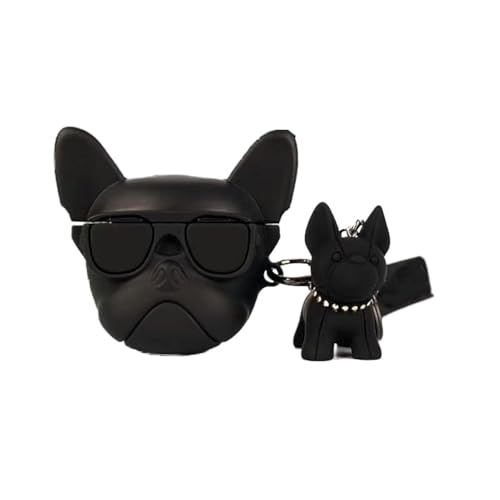 LVANLLF Coole Silikon-Schutzhülle für AirPods der 3. Generation 2021, lustige Hülle, Schlüsselanhänger für Jungen, Mädchen, Teenager, bestes Geschenk, schwarze Bulldogge Airpods3 LVANLLF Coole Silikon-Schutzhülle für AirPods der 3. Generation 2021, lustige Hülle, Schlüsselanhänger für Jungen, Mädchen, Teenager, bestes Geschenk, schwarze Bulldogge Airpods3 von LVANLLF