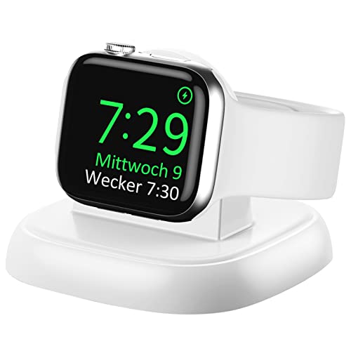 LVFAN Ladegerät für Apple Watch, iWatch Ladestation mit Ladekabel USB C, Kabelloses Smartwatch Reiseladegerät Halterung, Magnetische Lade Ständer Dock für Apple Watch 9/8/7/6/5/4/3/2/SE/Ultra 2 - Weiß von LVFAN