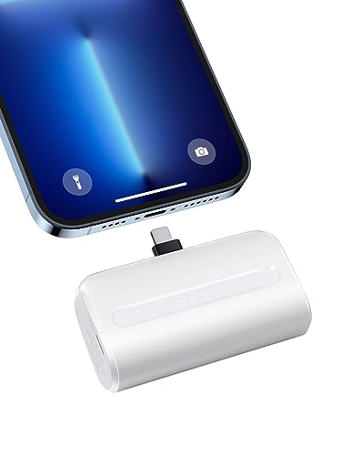 LVFAN Mini Powerbank for iPhone, 6600mAh Tragbares Ladegerät Mit Light-ning Port, Externe Handyakkus Portable Charger für iPhone 14/13/12/11/XR/XS/X/SE/8/7/6 und Airpods iPod - Weiß von LVFAN