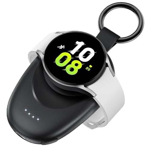 LVFAN Tragbares Ladegerät für Samsung Watch, 1400mAh schnelles Aufladen Galaxy Watch-Ladegerät, kabellose magnetische Powerbank Reiseladegerät für Galaxy Watch 6/6 Classic/5 Pro/5/4/3, Active2/1 von LVFAN