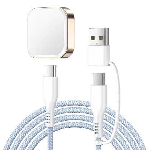 LVFAN Ladegerät für Samsung Galaxy Watch 7, Tragbares Schnellladekabel Geflochtenes Nylonkabel, Abnehmbares Ladegerät für Samsung Galaxy Watch 7/Ultra/6/6 Classic/5 Pro/5/4/4 Classic/3, Active 2/1 von LVFAN
