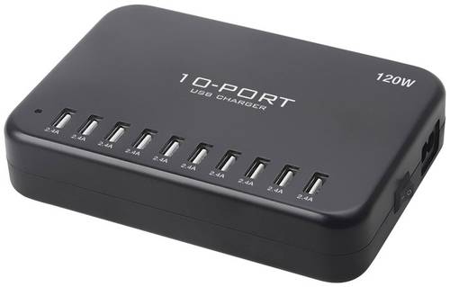 LVSUN 120W Smart 10-Port USB-Ladestation 120W Steckdose Ausgangsstrom (max.) 24000mA Anzahl Ausgäng von LVSUN