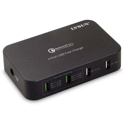 LVSUN Smart 4-Port USB Ladestation 58 W 4X USB-A Steckdose, KFZ, LKW Qualcomm Quick Charge 2.0 LVSUN Smart 4-Port USB Ladestation 58 W 4X USB-A Steckdose, KFZ, LKW Qualcomm Quick Charge 2.0 von LVSUN
