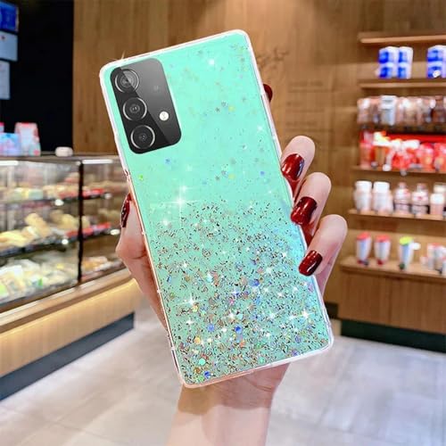 Glitzernde Handyhülle für Samsung Galaxy A16 A15 A05 A14 A54, Rückseite für Samsung S22 S23 S24 S25, Rückseite (für Galaxy S25 Ultra/grün) von LVVLBBT