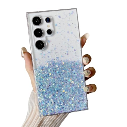 Glitzernde Handyhülle für Samsung Galaxy S24 S23 Fe Ultra Plus A05 A14 A15 A23 A25 A34 A35 A55 A54 Cover (für Samsung S23 Plus/Blu) von LVVLBBT