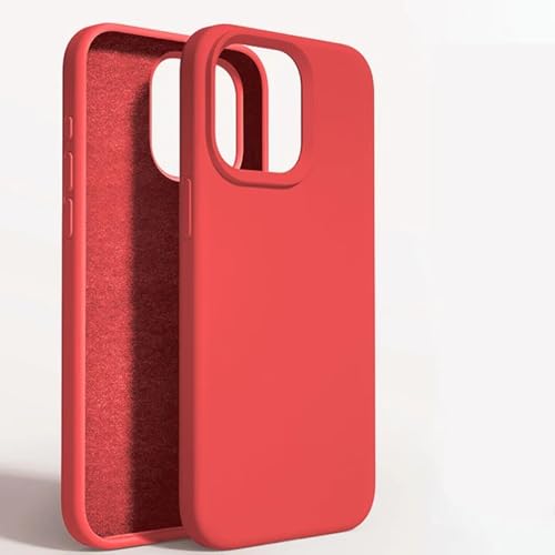 LVVLBBT Flüssigsilikonhülle für iPhone 15 14 11 13 12 Pro Max Mini Xr X Xs 8 7 6 Plus Handyhüllen Stoßfeste Softcover (Für iPhone X XS/Rot) von LVVLBBT
