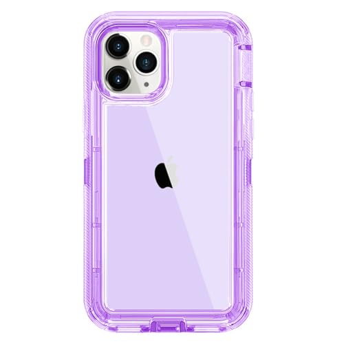 LVVLBBT Für iPhone 15 12 11 13 14 16Pro Max SE XR XS XSMAX X 6 7 8 Plus Klare transparente stoßfeste, Schlichte Hülle, Telefonabdeckung, Lavendel, für iPhone 14Pro Max von LVVLBBT