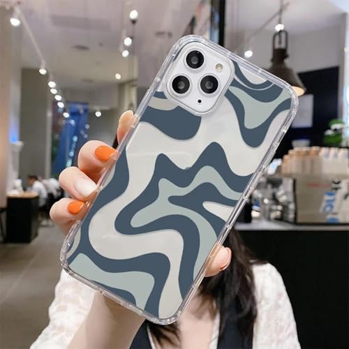 LVVLBBT Gemusterte Handyhülle für iPhone 11 Hülle 13 Pro Max 12 16 15 14 Pro Max Xs Xr 7 8 Plus Se 13 Mini Soft Cover (Für iPhone 15Pro Max/UC34) von LVVLBBT