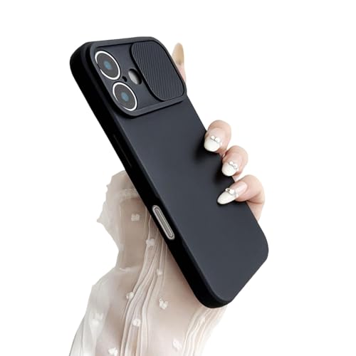 LVVLBBT Kameraschutz, weiche TPU-Hülle für iPhone 16 15 14 13 12 Mini 11 Pro Xr X Xs Max 7 8 Plus Se, einfarbig, stoßfeste Abdeckung (für iPhone 11/Schwarz) von LVVLBBT