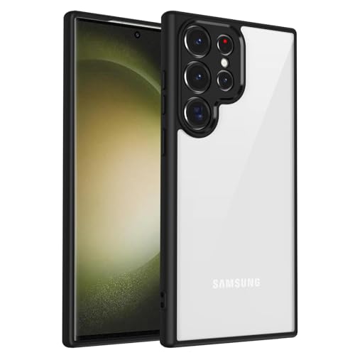 LVVLBBT Matte, transparente Acryl-Handyhülle für Samsung Galaxy S25 Edge S24 S23 Plus S22 Ultra S21 Fe A56 A36 A55 A16 A06 4g5g (für Galaxy S25/Schwarz) von LVVLBBT