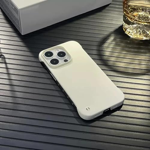 LVVLBBT Rahmenlose PC-Hartschale für iPhone 15 14 13 12 Mini 11 Pro Max Xr Xs X 8 7 Plus Se Schlanke Kühlabdeckung (für iPhone 14Plus/WH) von LVVLBBT